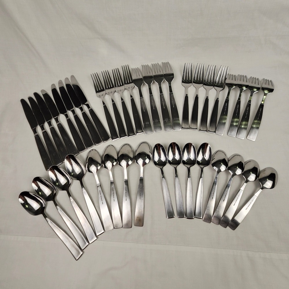 Cuisinart Satin Balance Stainless Flatware Set 40 Piece Service for 8 Modern